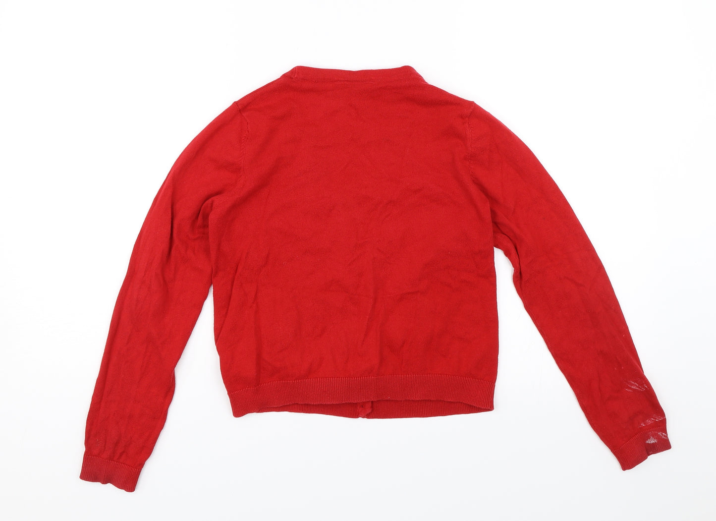 NEXT Girls Red   Cardigan Jumper Size 10 Years