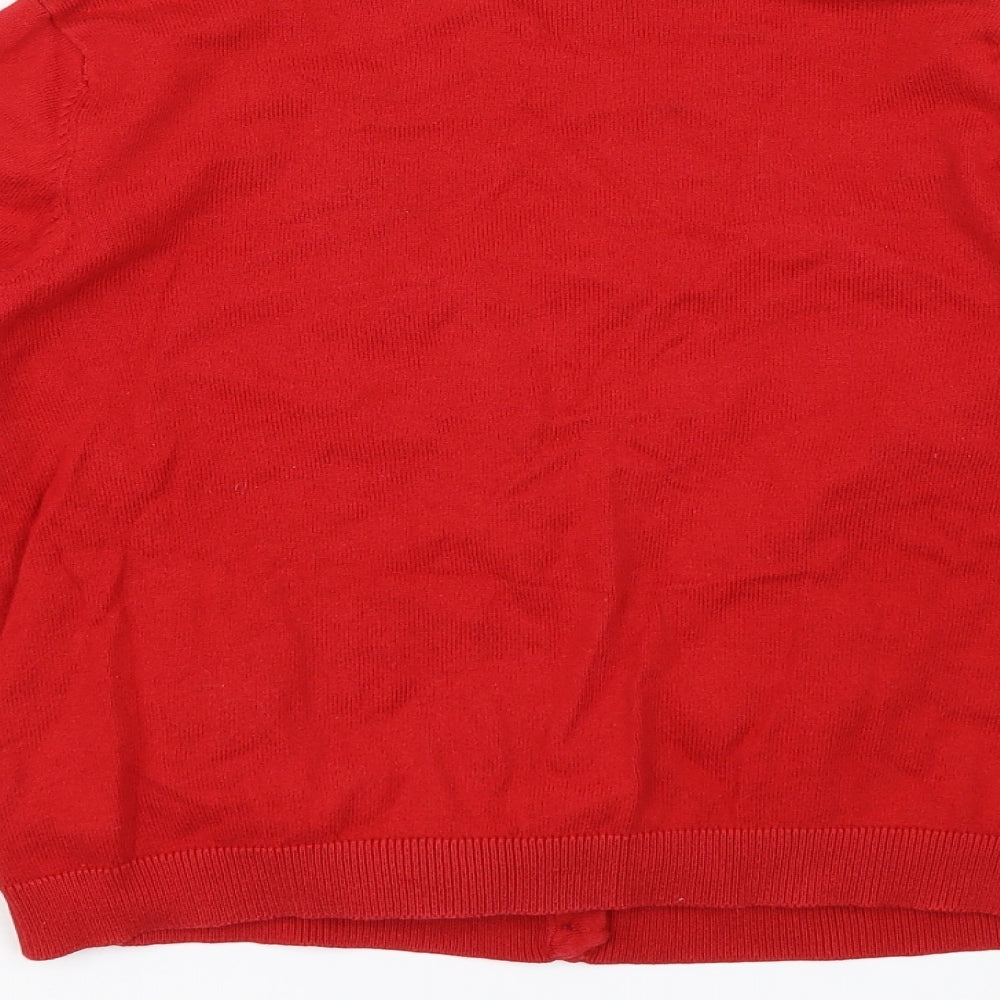NEXT Girls Red   Cardigan Jumper Size 10 Years