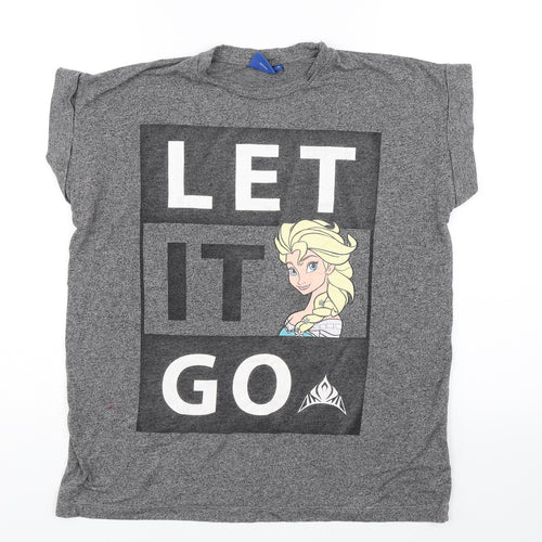 Atmosphere Womens Grey   Basic T-Shirt Size 10  - Let it go
