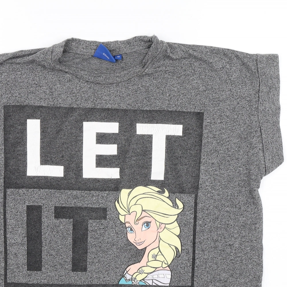Atmosphere Womens Grey   Basic T-Shirt Size 10  - Let it go