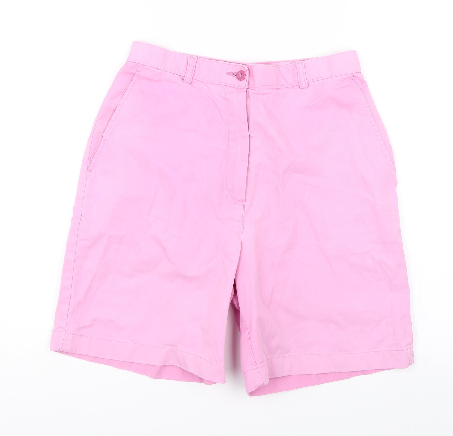 Marks and Spencer Womens Pink   Chino Shorts Size 10