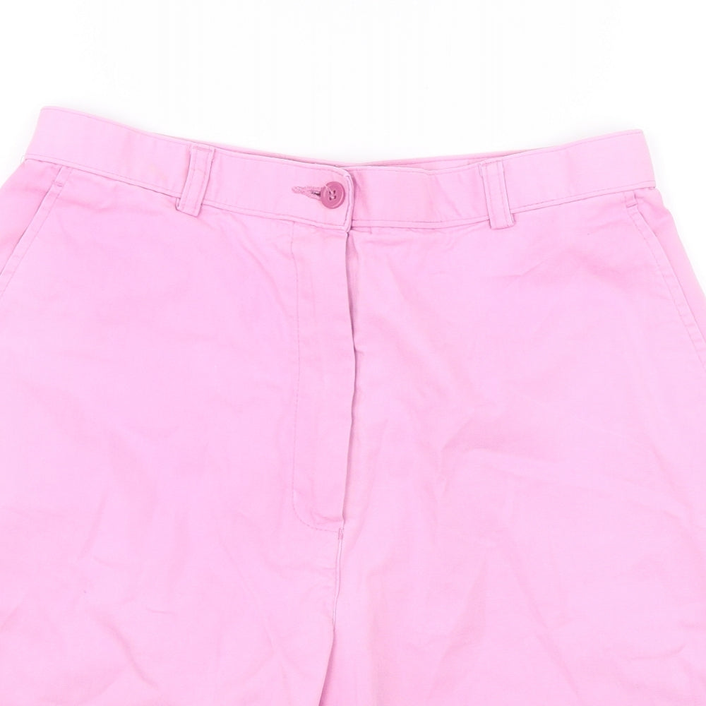 Marks and Spencer Womens Pink   Chino Shorts Size 10