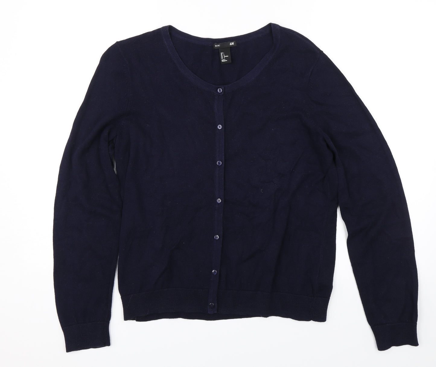 H&M Womens Blue   Cardigan Jumper Size L