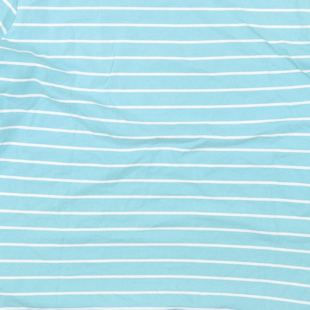 Crew Clothing Womens Blue Striped  Jersey T-Shirt Size 10