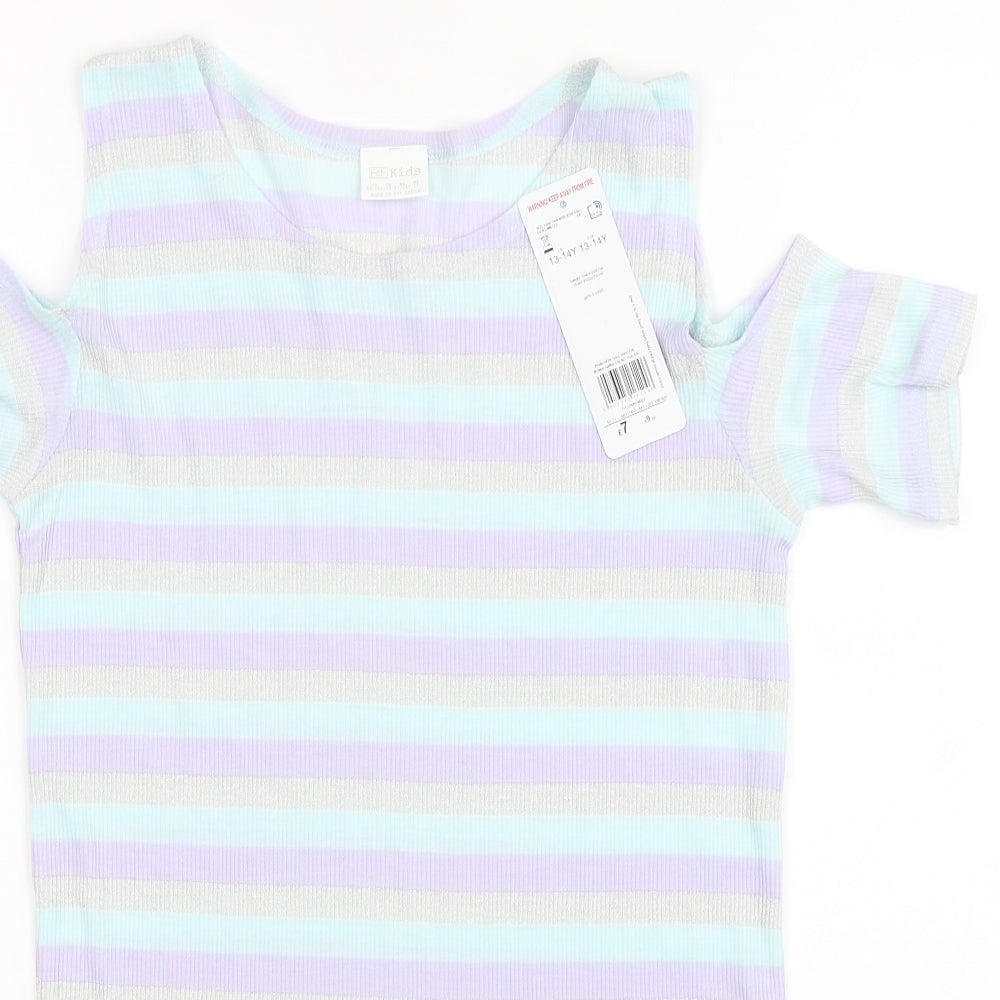 F&F Girls Multicoloured Striped  Shift  Size 13-14 Years