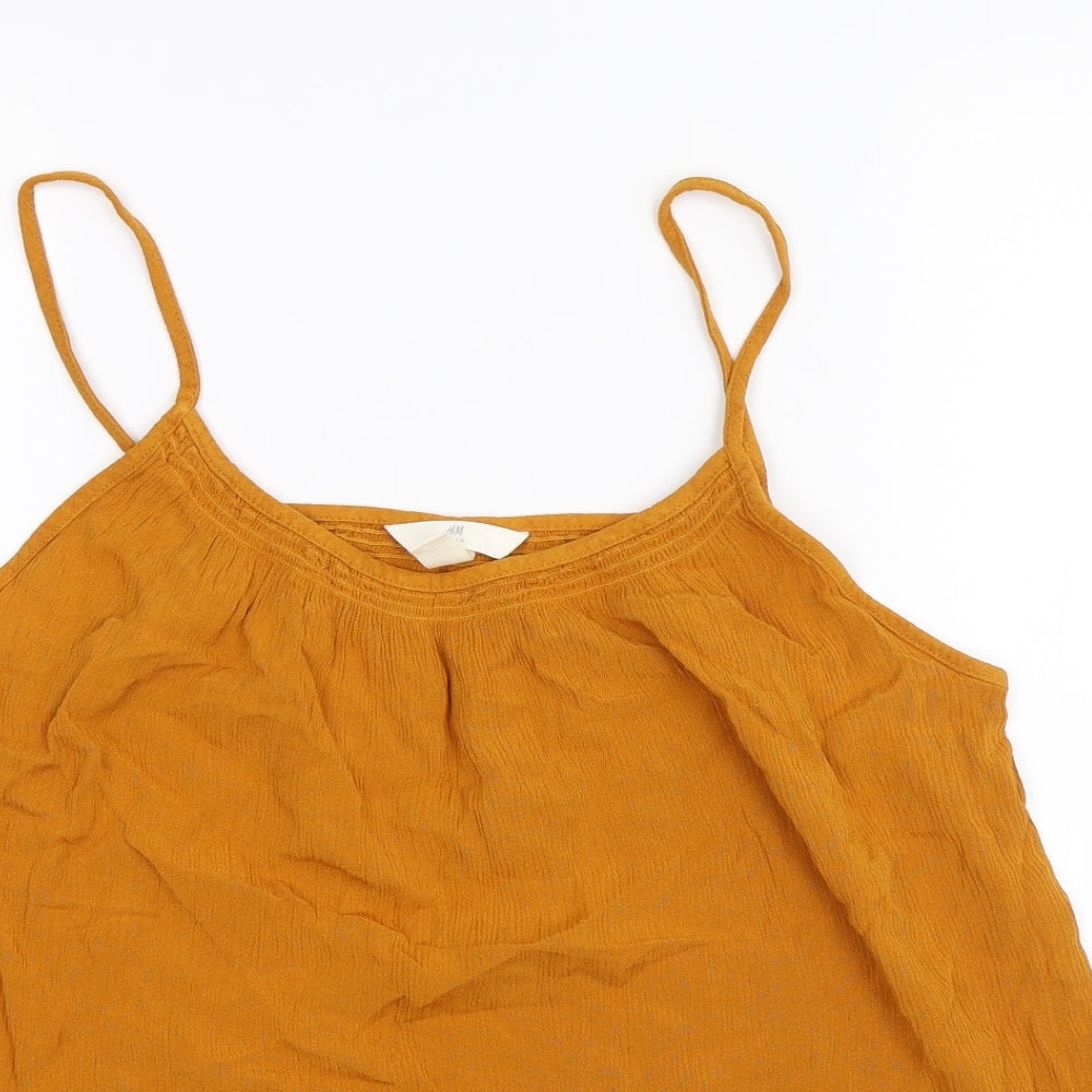 H&M Womens Orange   Camisole Blouse Size 10