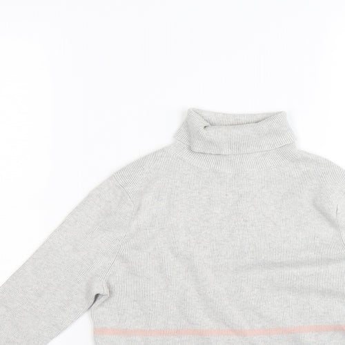915 Generation Girls Grey Striped  Pullover Jumper Size 12-13 Years