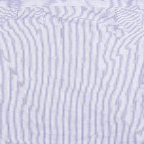 Cedar Wood State Mens Blue Striped   Dress Shirt Size 15.5
