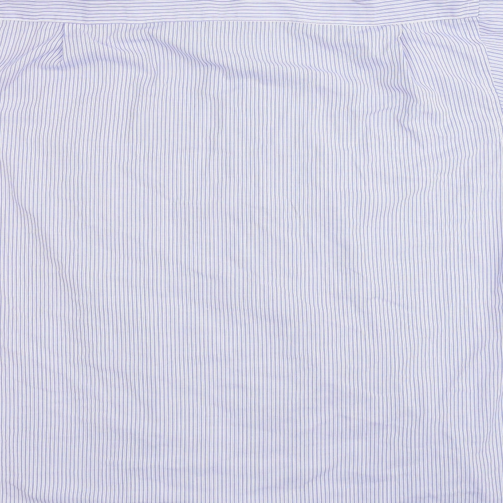 Cedar Wood State Mens Blue Striped   Dress Shirt Size 15.5