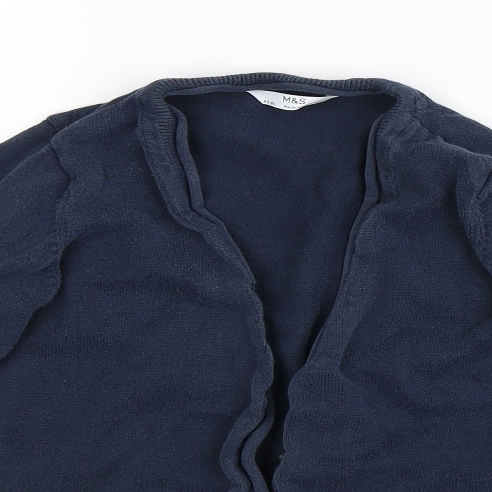 m&s Boys Blue   Cardigan Jumper Size 4-5 Years
