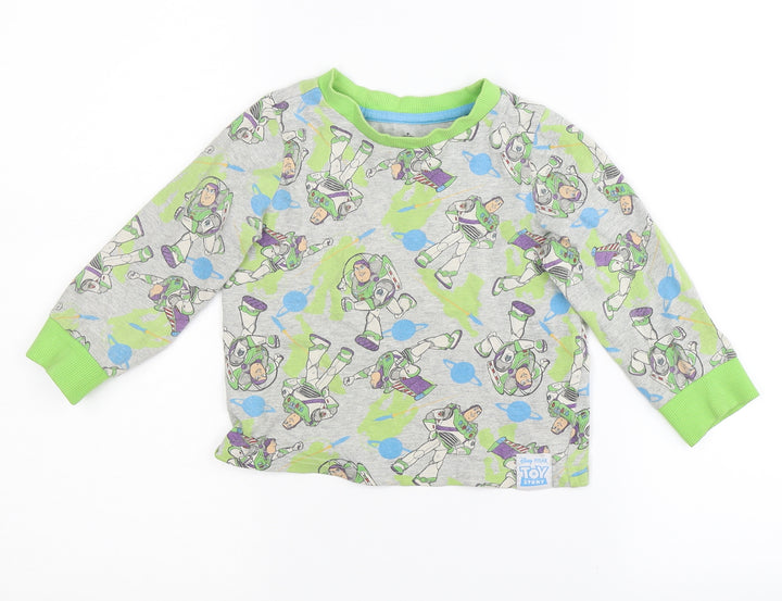 Disney Boys Grey Solid   Pyjama Top Size 2-3 Years