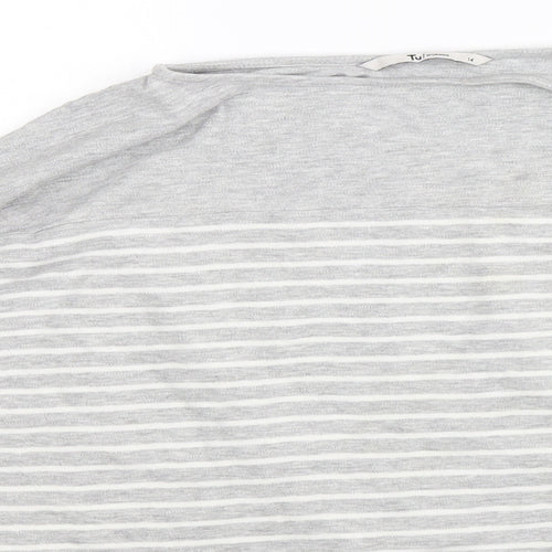 TU Womens Grey Striped  Pullover Jumper Size 14