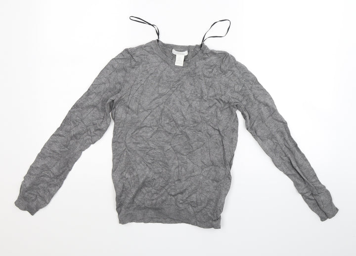 H&M Womens Grey   Pullover Jumper Size XS