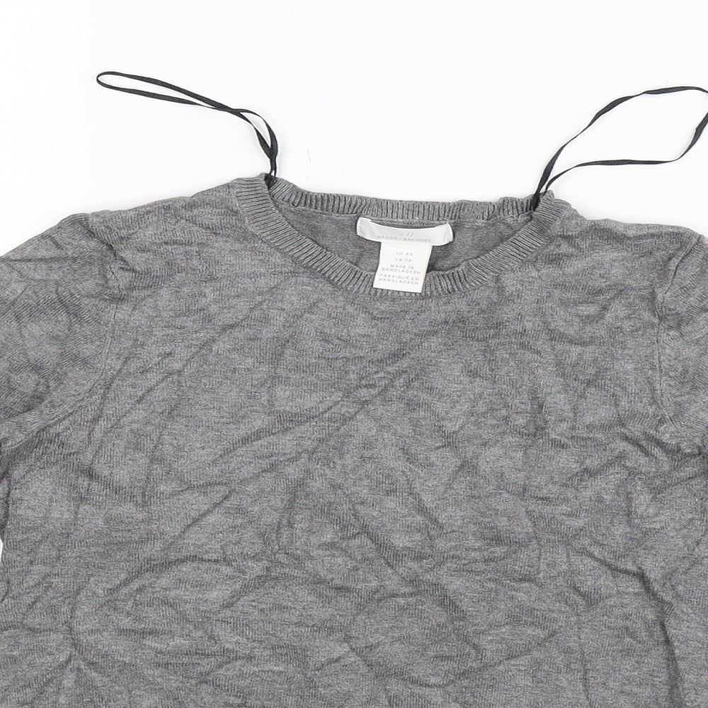 H&M Womens Grey   Pullover Jumper Size XS
