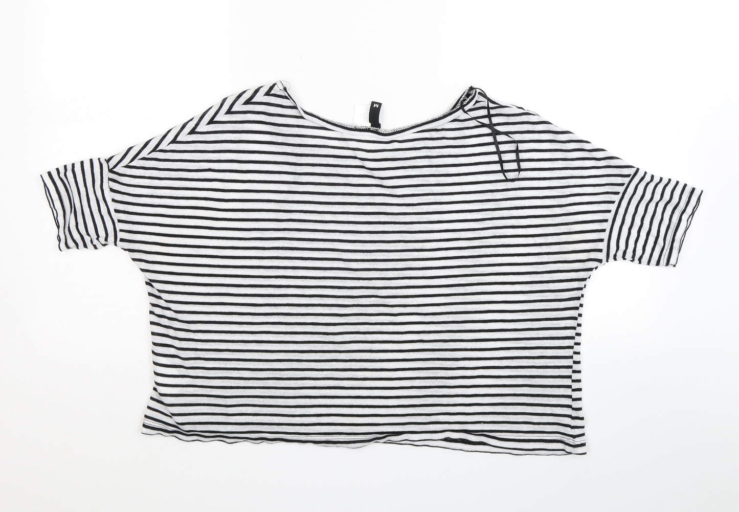 Divided Womens White Striped  Basic Blouse Size M