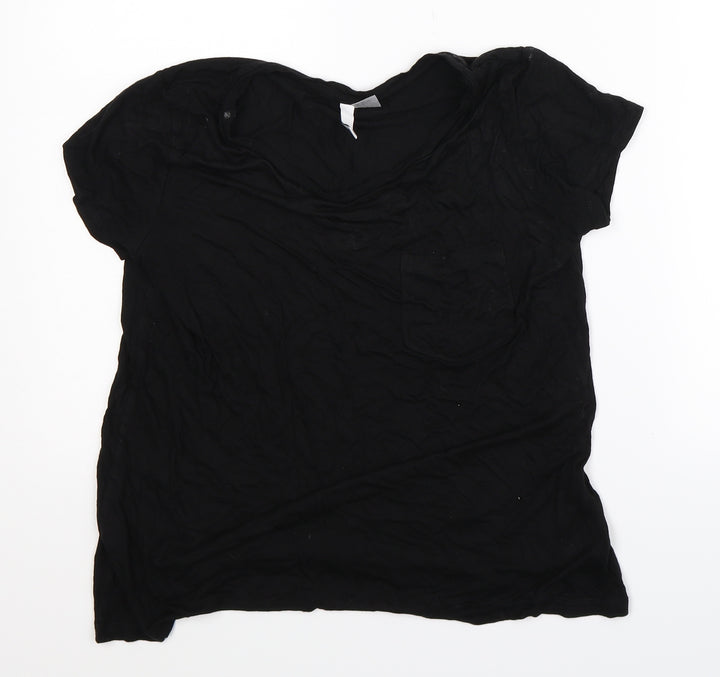 Divided Womens Black Basic T-Shirt Size S