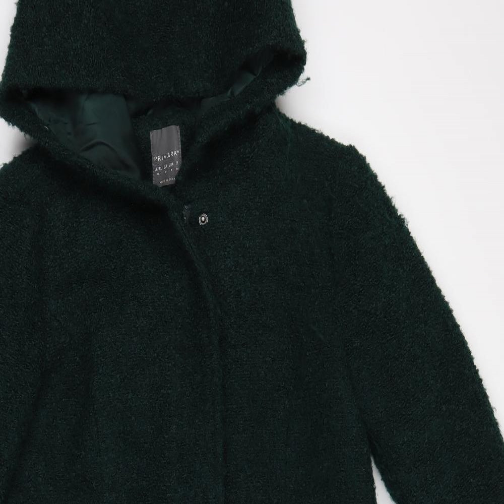 Primark Womens Green   Overcoat Coat Size M