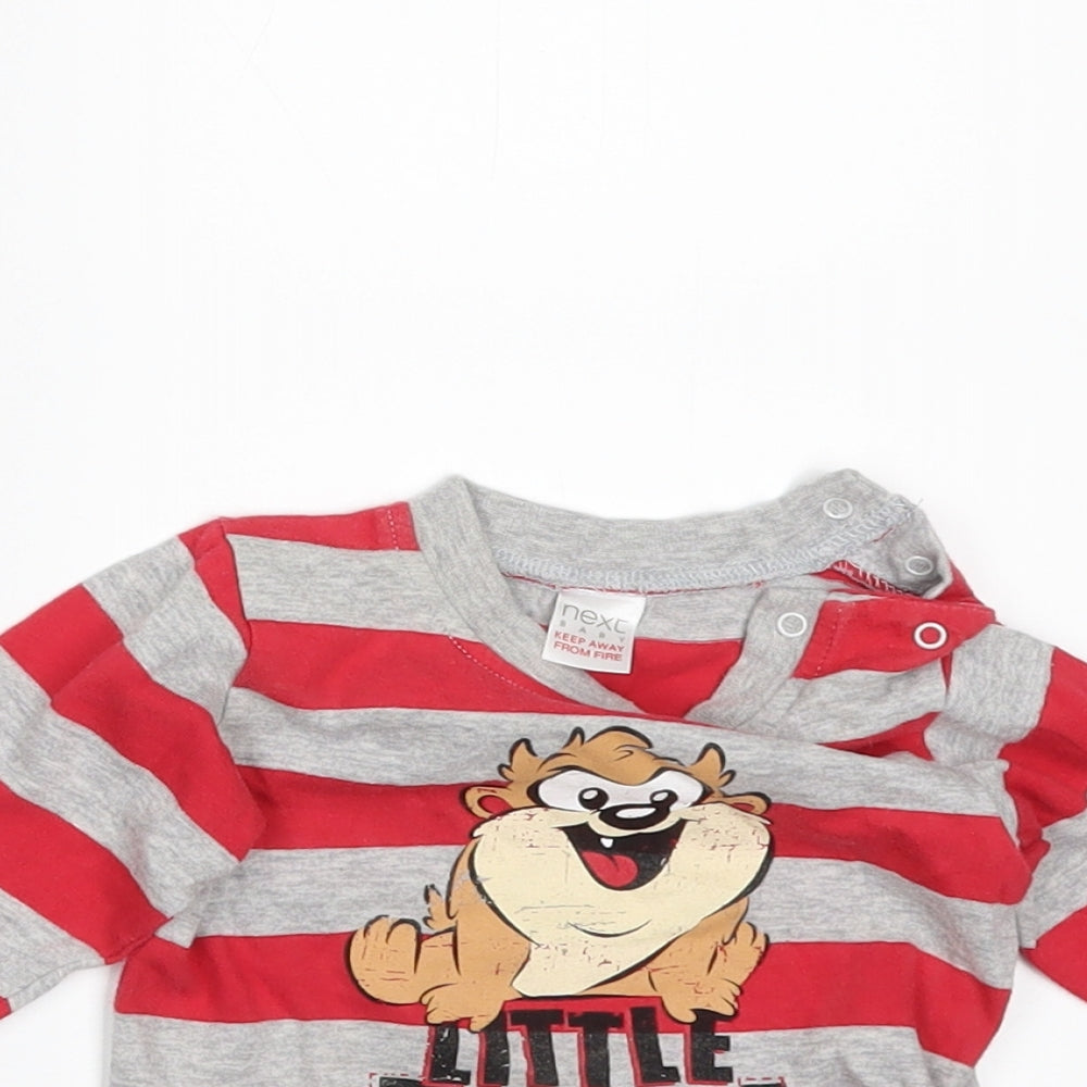 NEXT Baby Grey Striped  Basic T-Shirt Size Newborn  - little devil
