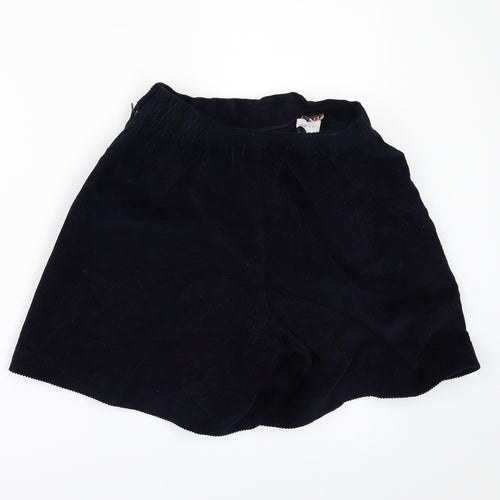 School Blazer Girls Blue  Corduroy Paperbag Shorts Size M