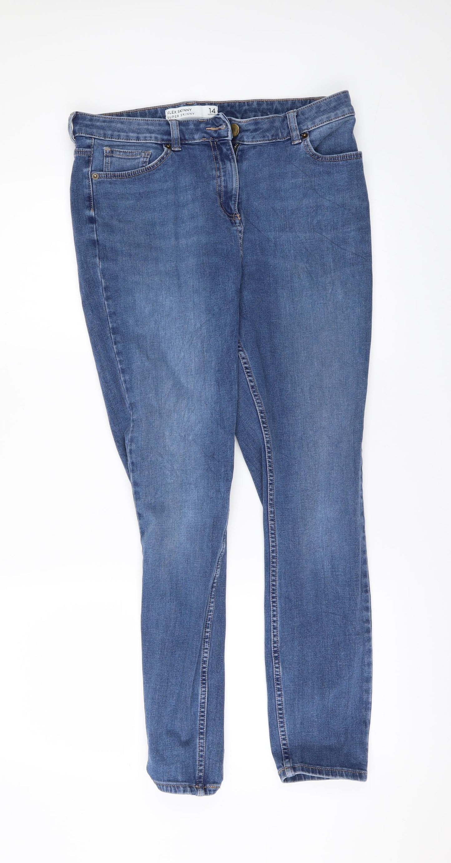 NEXT Womens Blue  Denim Skinny Jeans Size 14 L29 in