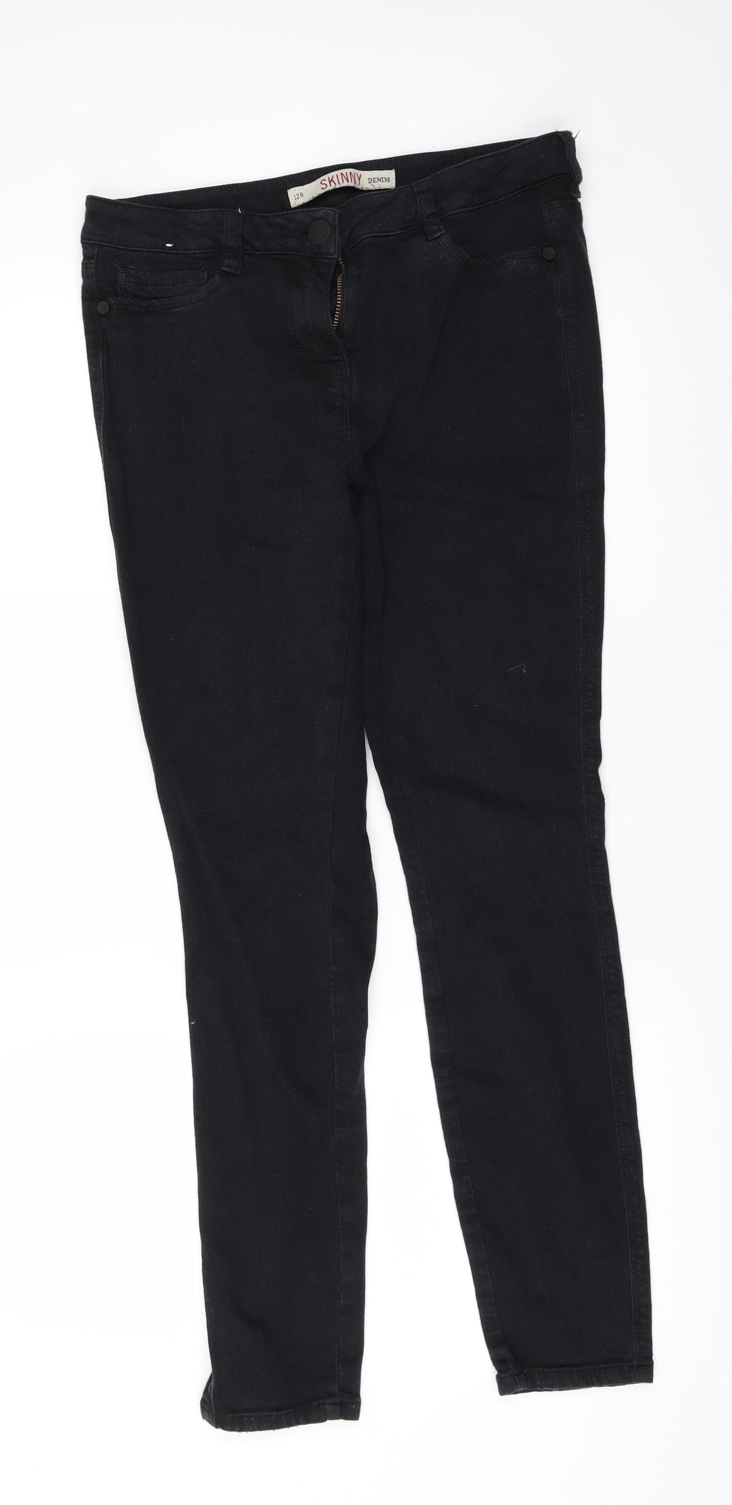 NEXT Womens Black  Denim Skinny Jeans Size 12 L28 in