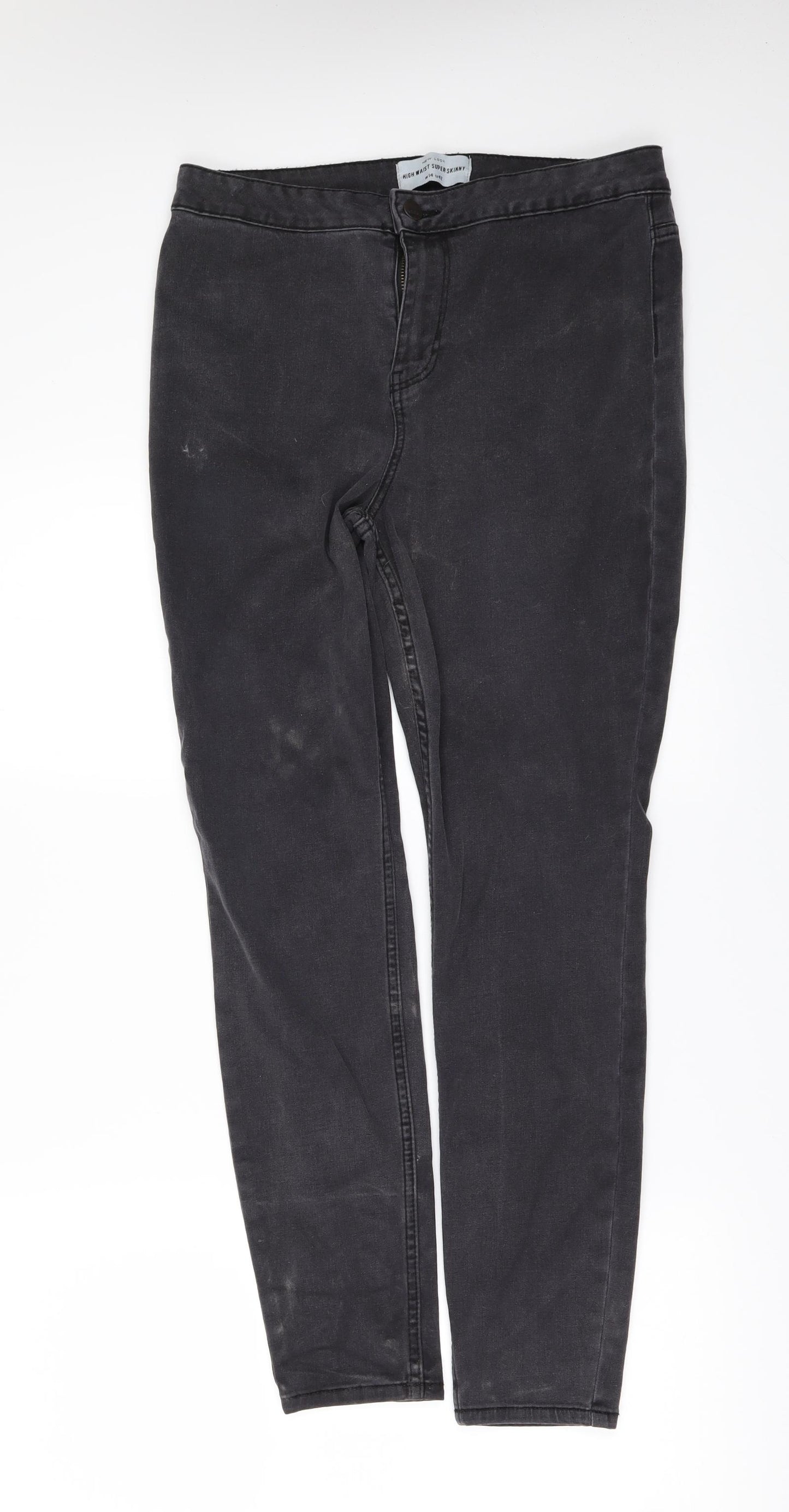 New Look Womens Black  Denim Skinny Jeans Size 14 L30 in