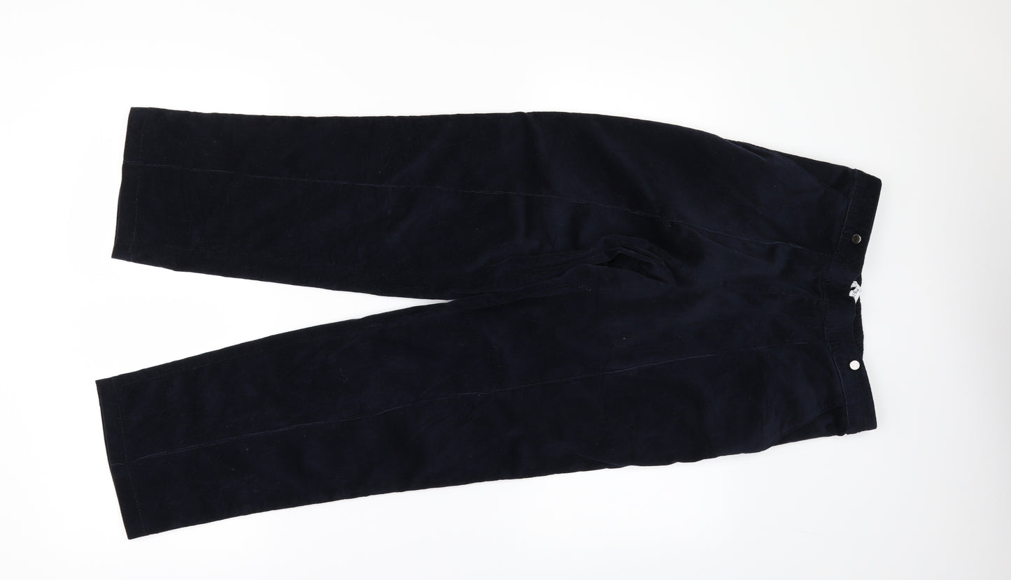 Marks and Spencer Womens Blue  Corduroy Straight Jeans Size 8 L27 in