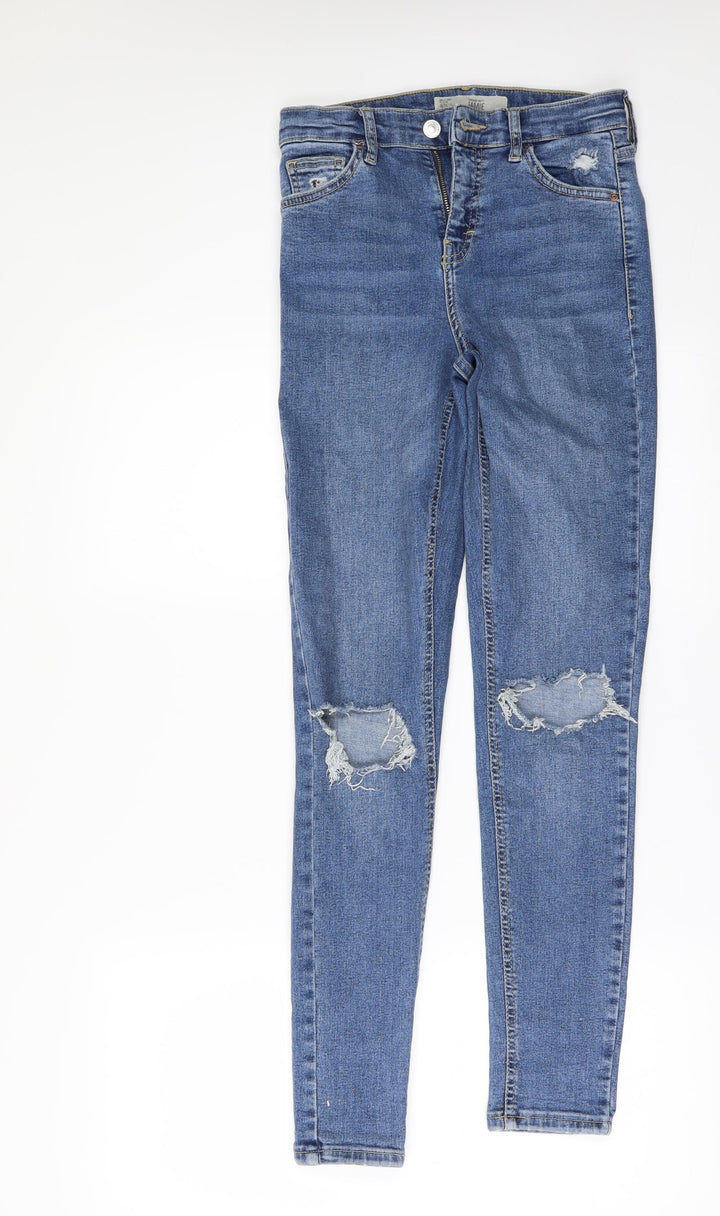 Topshop Womens Black Denim Skinny Jeans Size 26 in L32 in