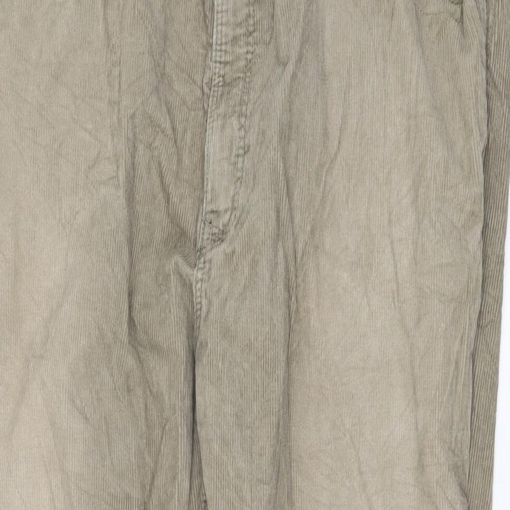 Marks and Spencer Mens Beige  Corduroy Wide-Leg Jeans Size 40 in L31 in