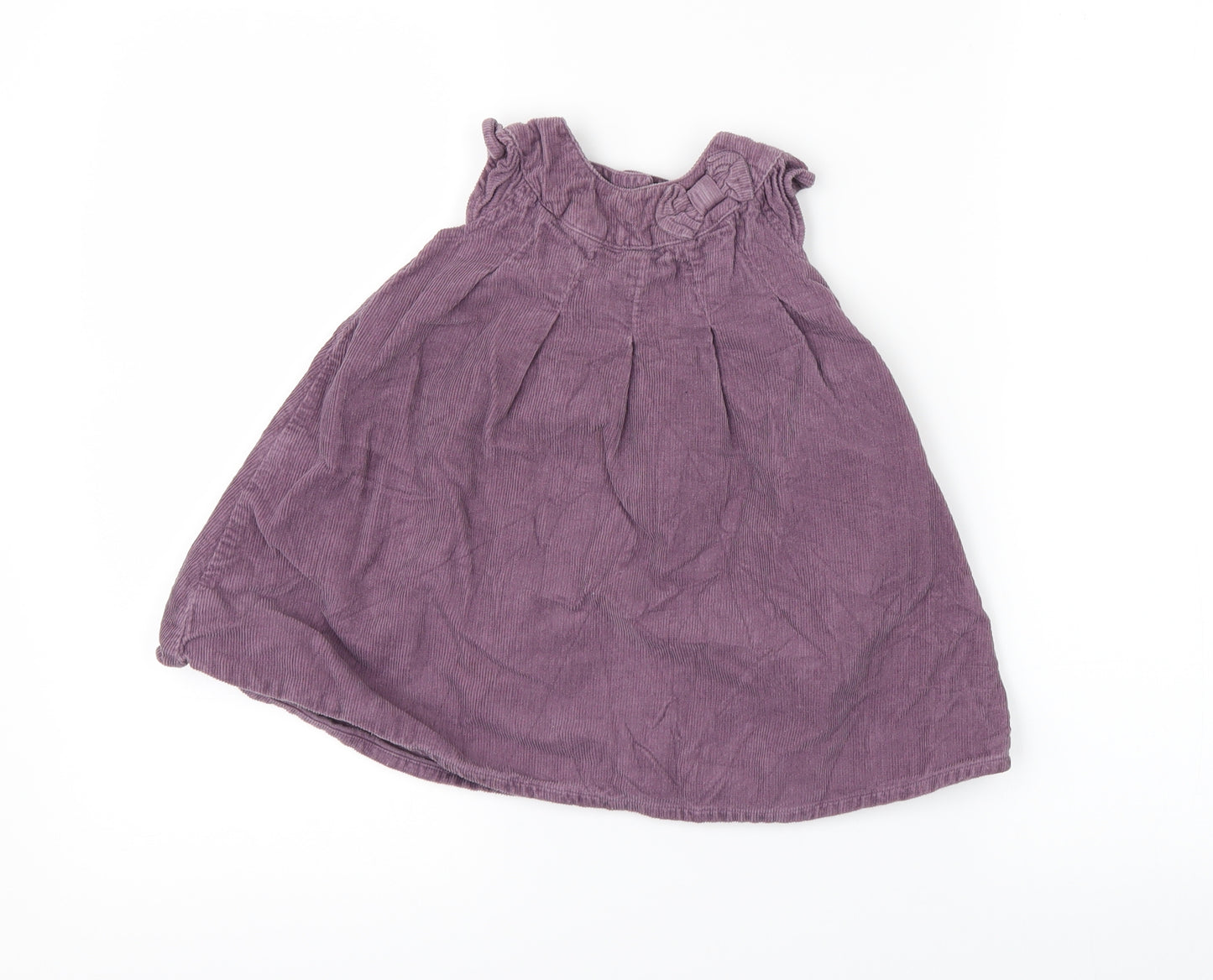 Mini Club Girls Purple  Corduroy Pinafore/Dungaree Dress  Size 6-9 Months