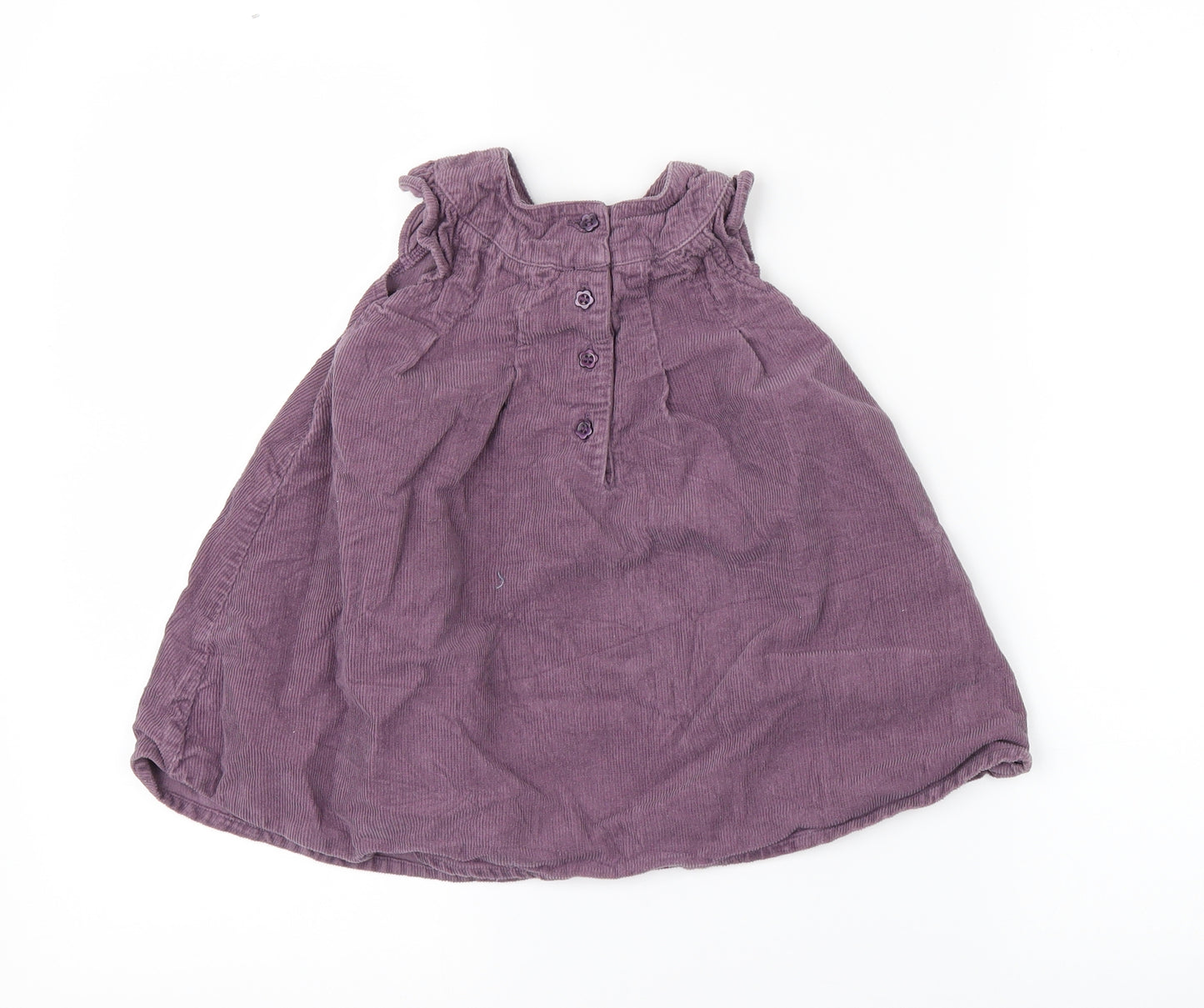 Mini Club Girls Purple  Corduroy Pinafore/Dungaree Dress  Size 6-9 Months