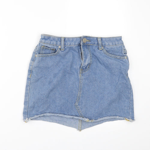 Boohoo Womens Blue  Denim Mini Skirt Size 8