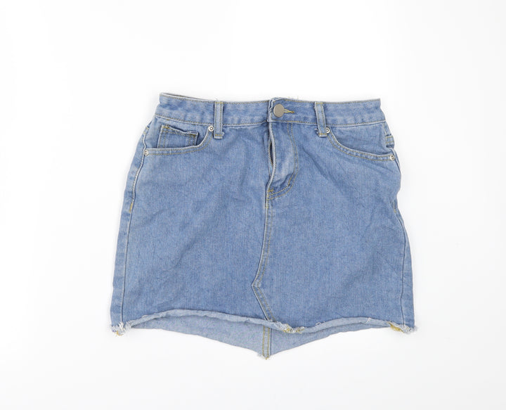 Boohoo Womens Blue  Denim Mini Skirt Size 8