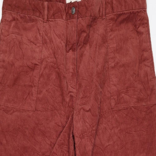Per Una Womens Orange  Corduroy Cropped Trousers Size 20 L25 in