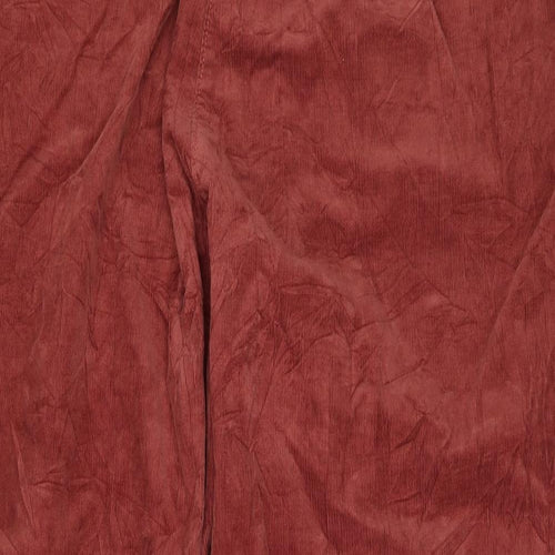 Per Una Womens Orange  Corduroy Cropped Trousers Size 20 L25 in