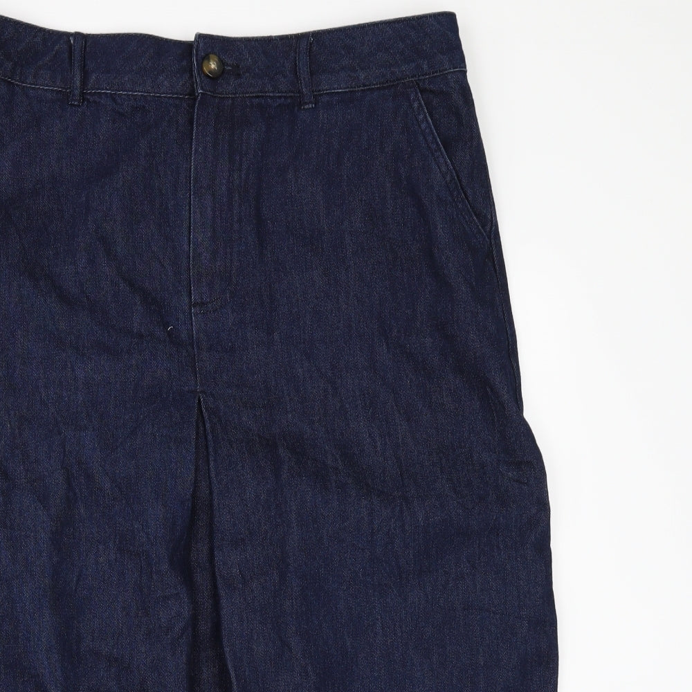 Boden Womens Blue  Denim A-Line Skirt Size 16