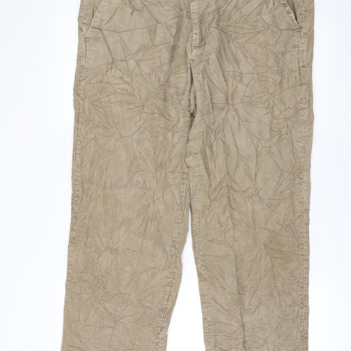 Marks and Spencer Mens Beige  Corduroy Straight Jeans Size 36 L31 in