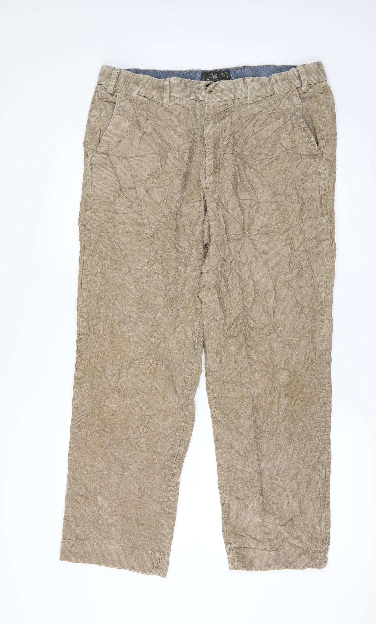 Marks and Spencer Mens Beige  Corduroy Straight Jeans Size 36 L31 in