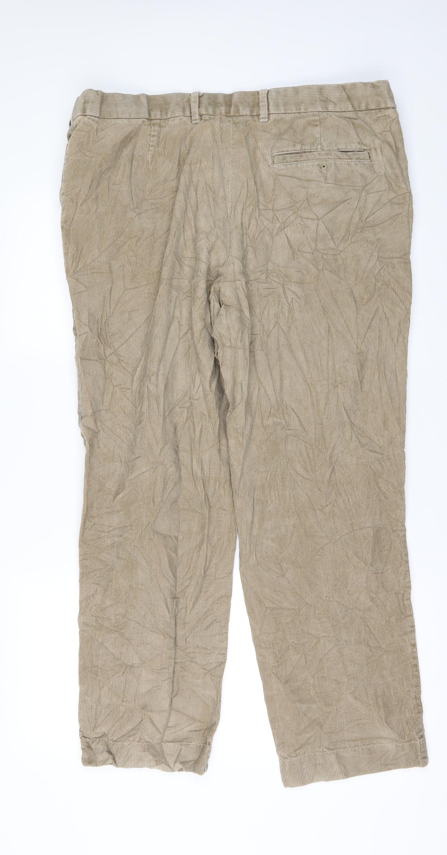 Marks and Spencer Mens Beige  Corduroy Straight Jeans Size 36 L31 in