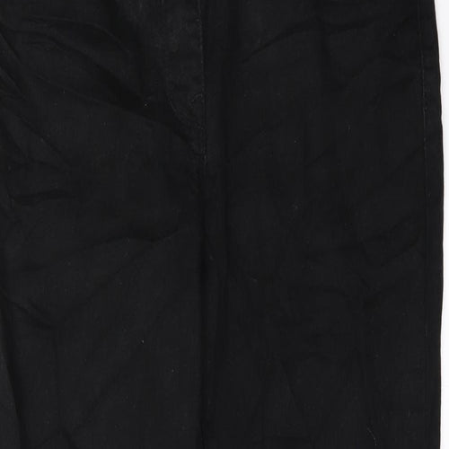 Debenhams Womens Black  Denim Straight Jeans Size 10 L28 in