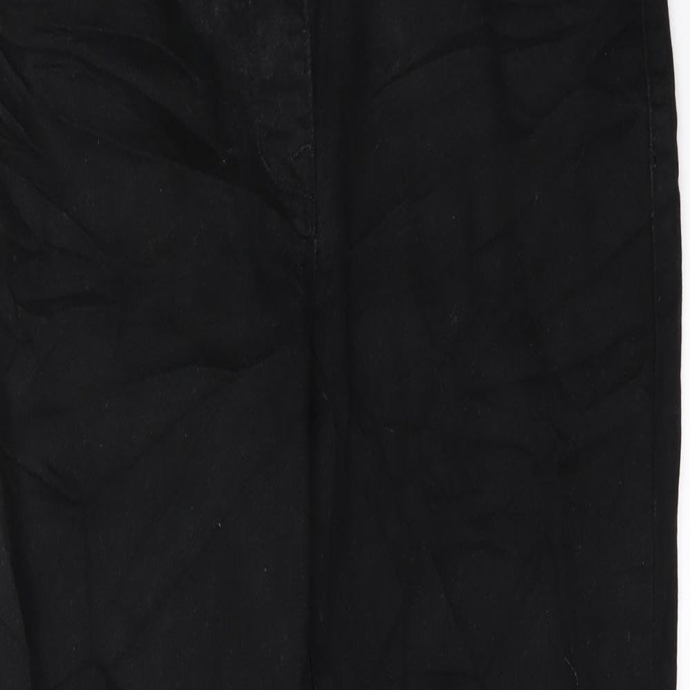 Debenhams Womens Black  Denim Straight Jeans Size 10 L28 in