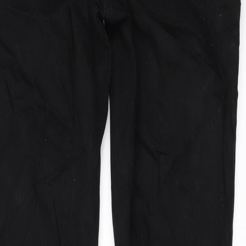 Debenhams Womens Black  Denim Straight Jeans Size 10 L28 in