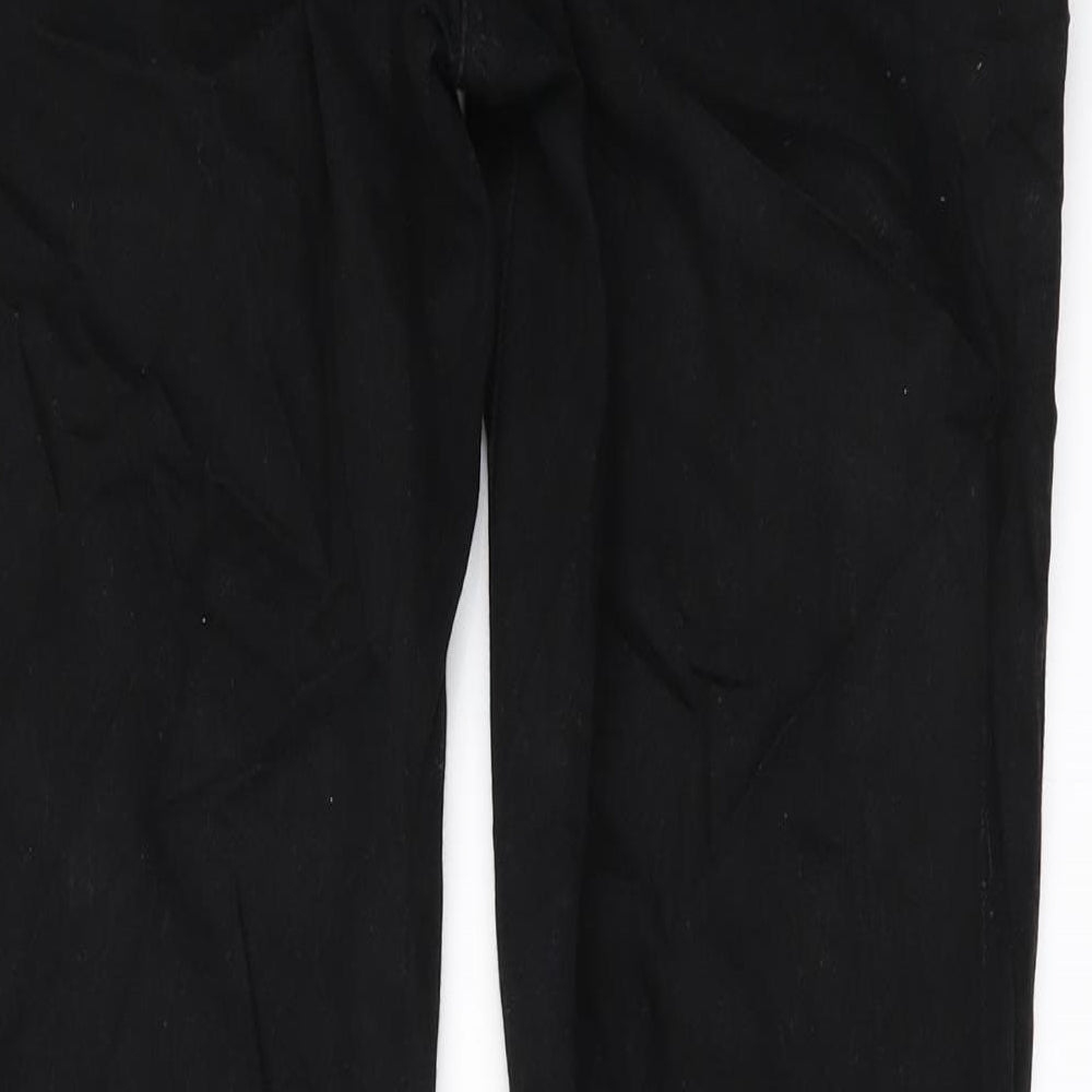 Debenhams Womens Black  Denim Straight Jeans Size 10 L28 in