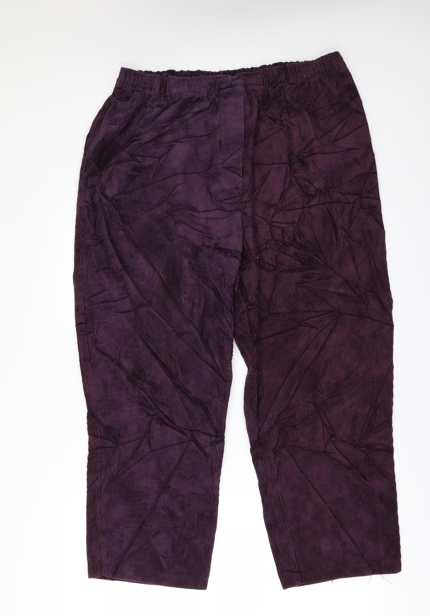 First Avenue Womens Purple  Corduroy Trousers  Size 20 L26 in