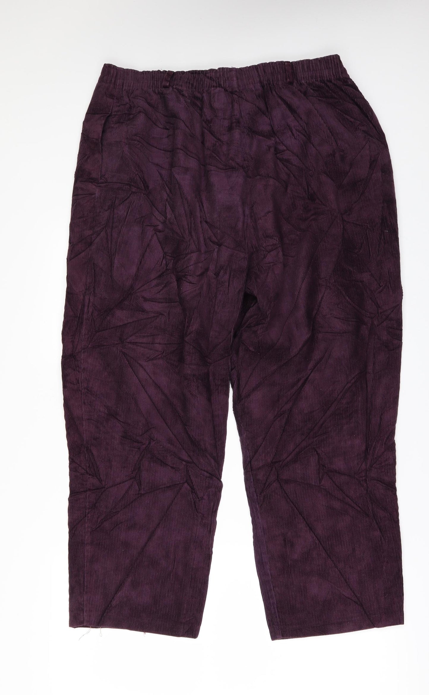 First Avenue Womens Purple  Corduroy Trousers  Size 20 L26 in