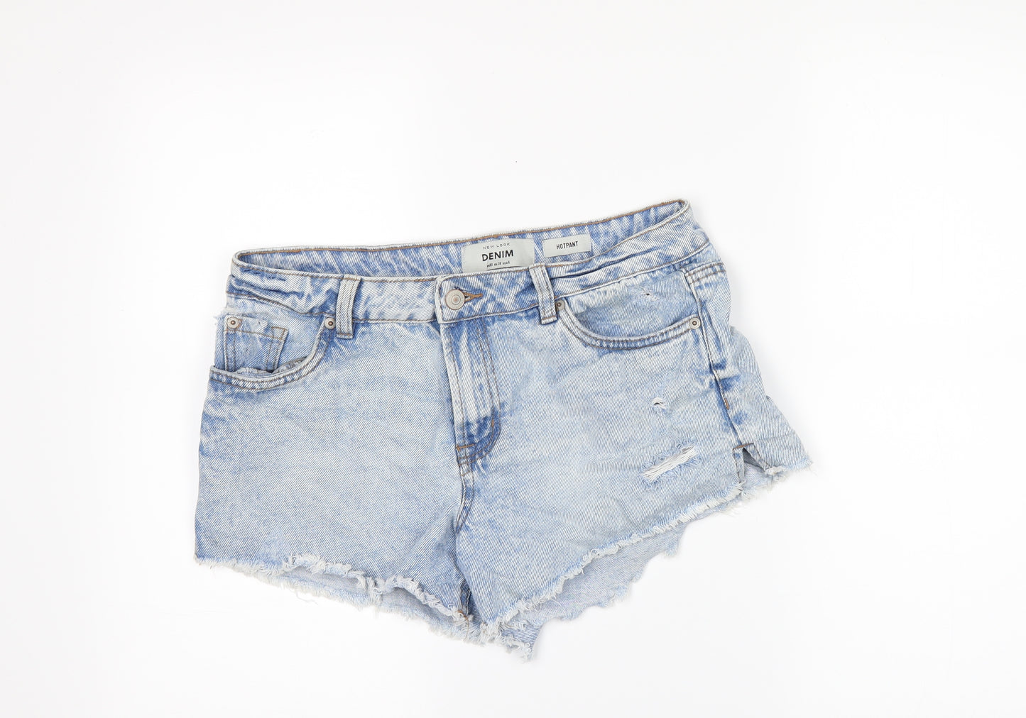 New Look Womens Beige  Denim Cut-Off Shorts Size 10