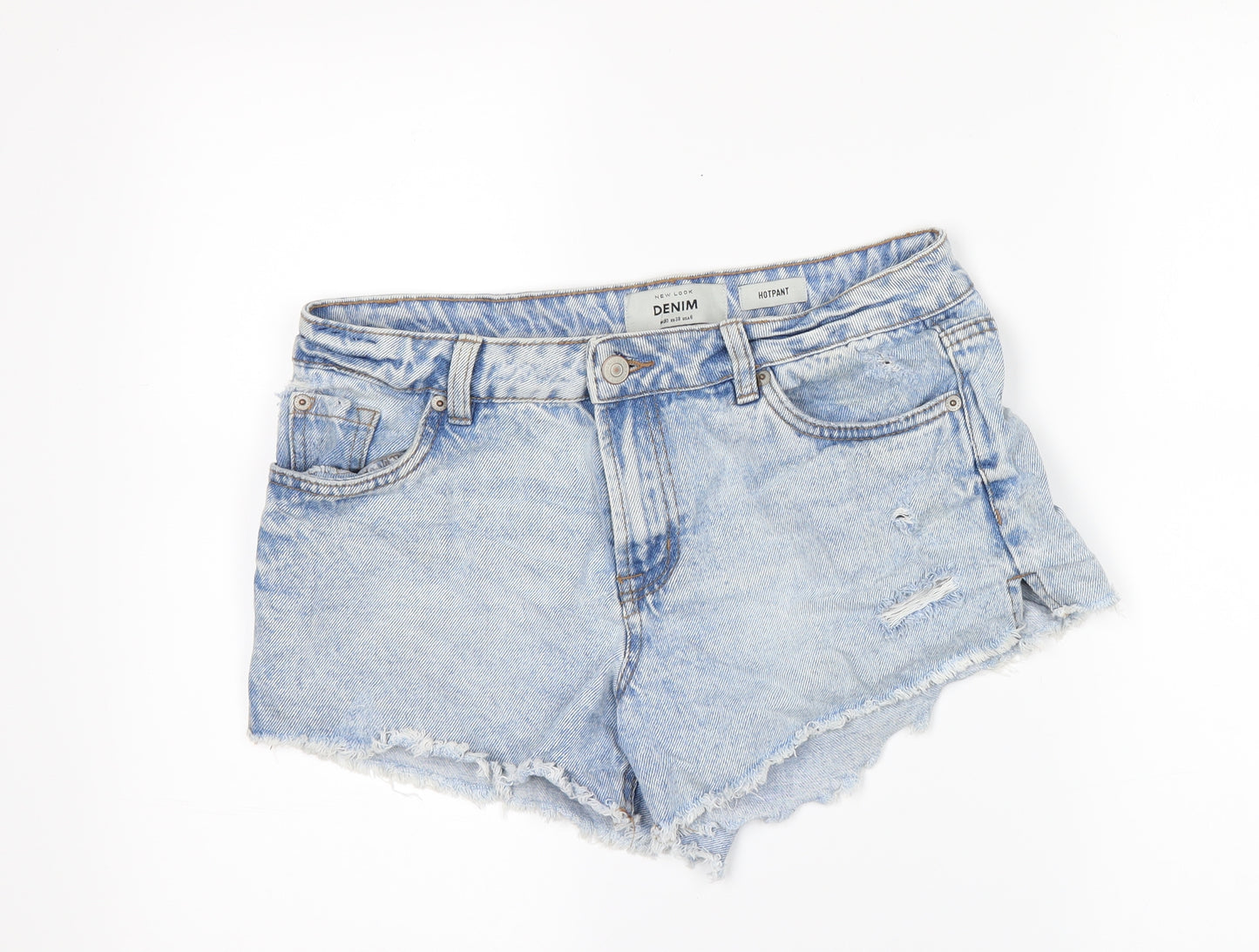 New Look Womens Beige  Denim Cut-Off Shorts Size 10