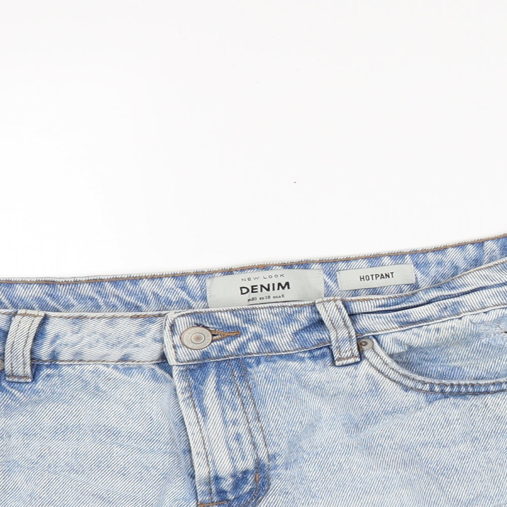 New Look Womens Beige  Denim Cut-Off Shorts Size 10