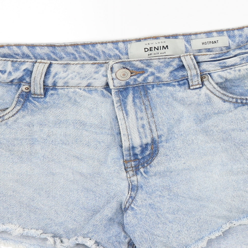 New Look Womens Beige  Denim Cut-Off Shorts Size 10