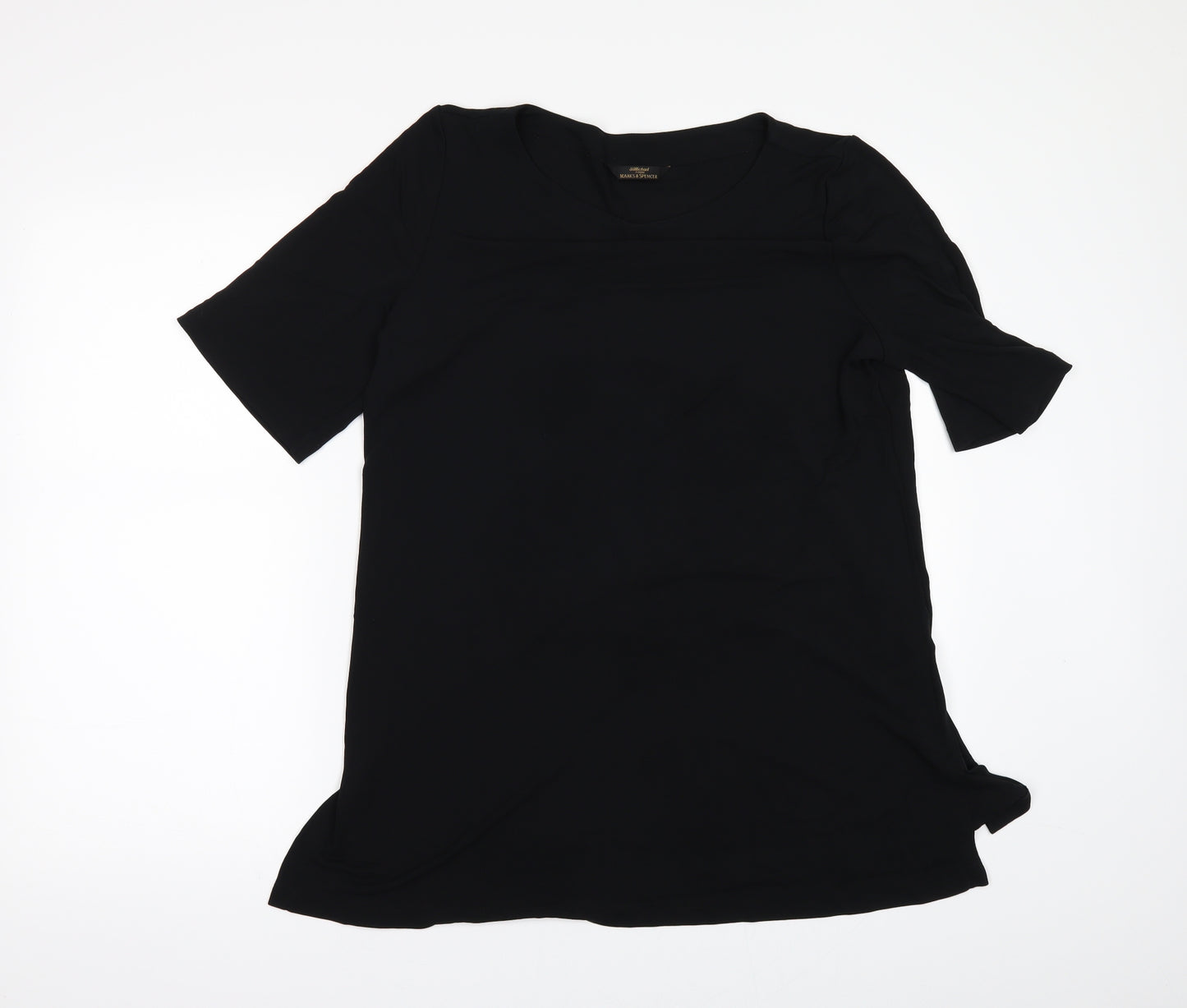Marks and Spencer Womens Black   Basic T-Shirt Size 16
